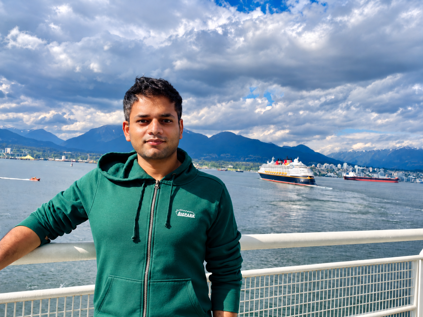 Pankaj by a mountain harbour
